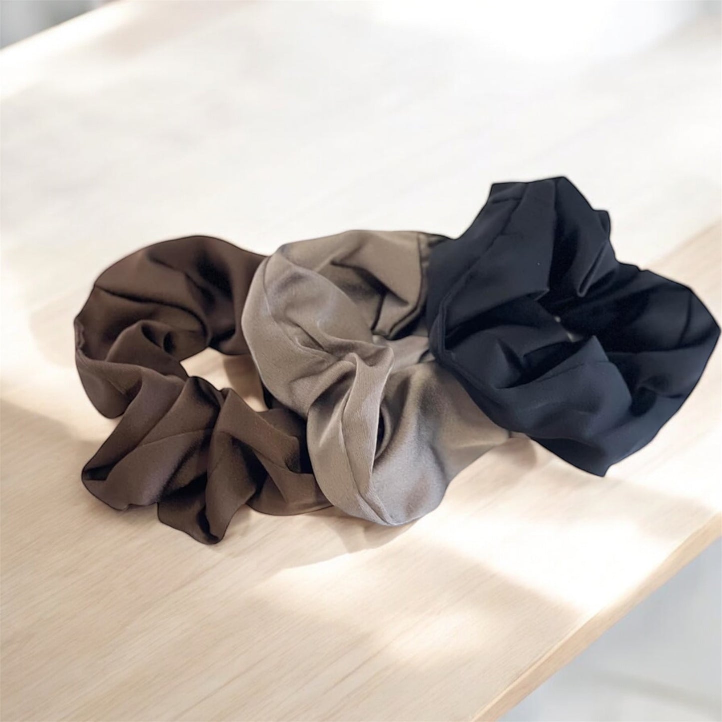 Everyday Elegance: Simple Elastic Scrunchies - Essential Pack of 3