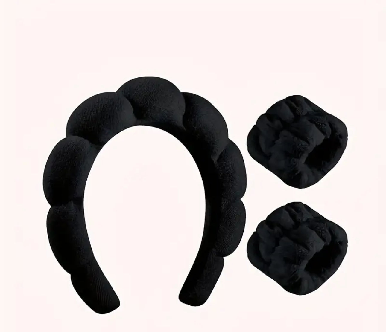Twist Headband and Wristband Set for Skincare: Elegant & Practical