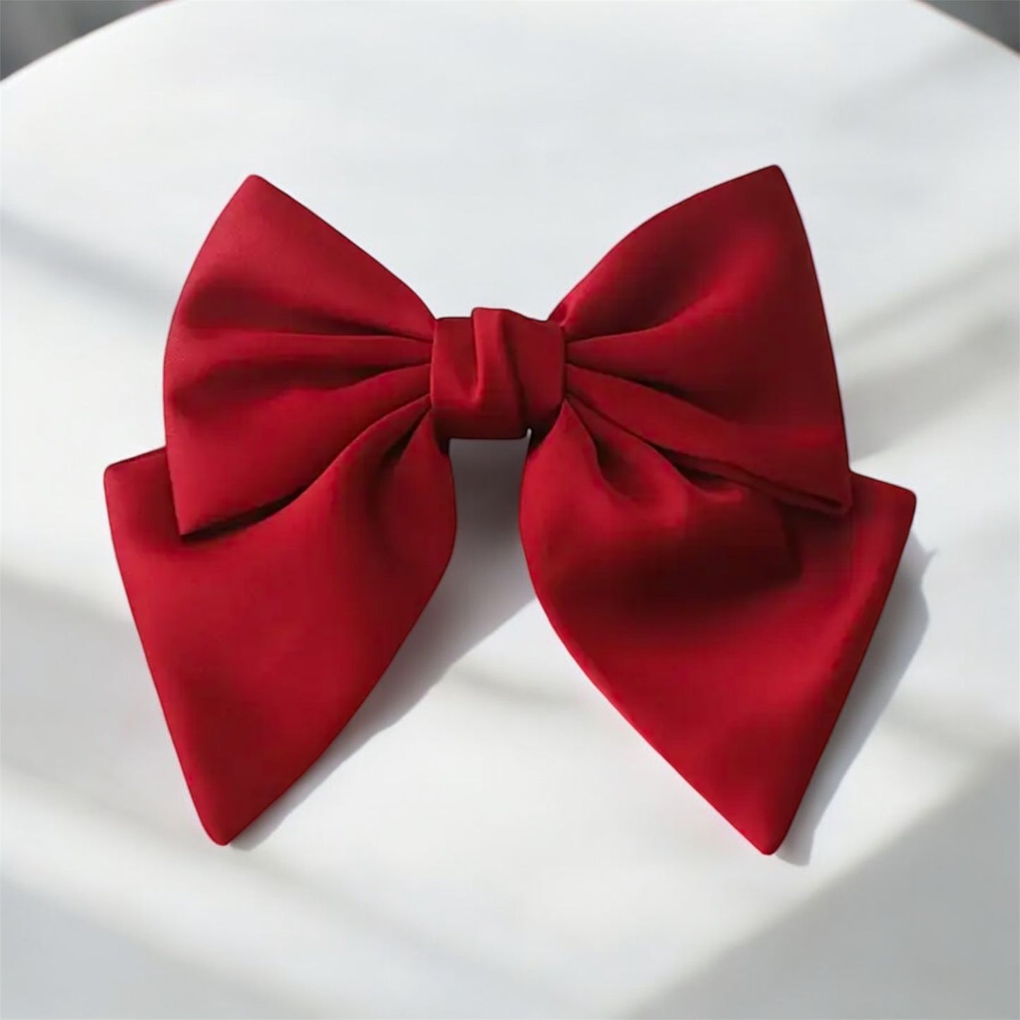 Burgundy Bow Hair Clip: Elegant & Chic Accessory