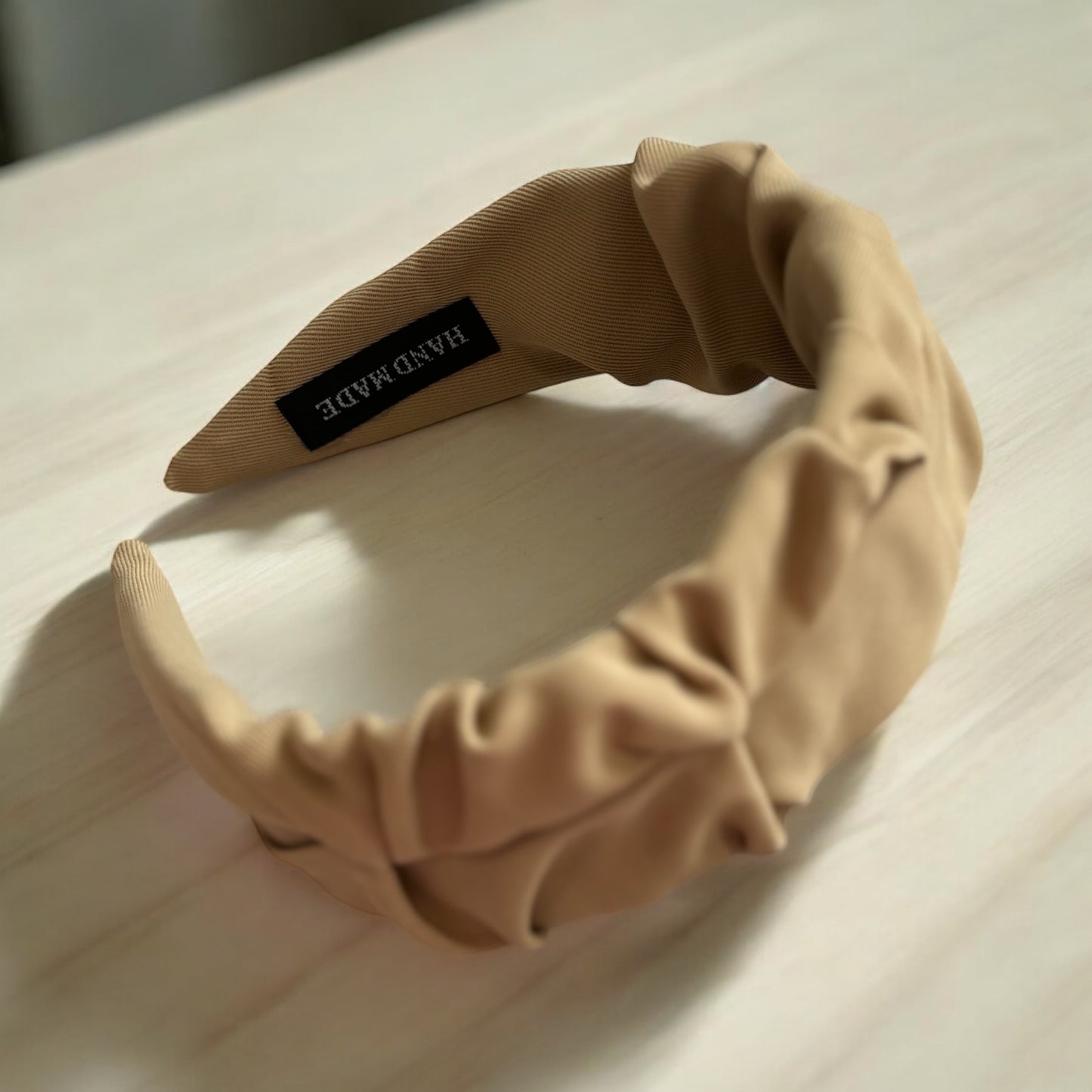 Elegant  Knotted Headband in Khaki Colour