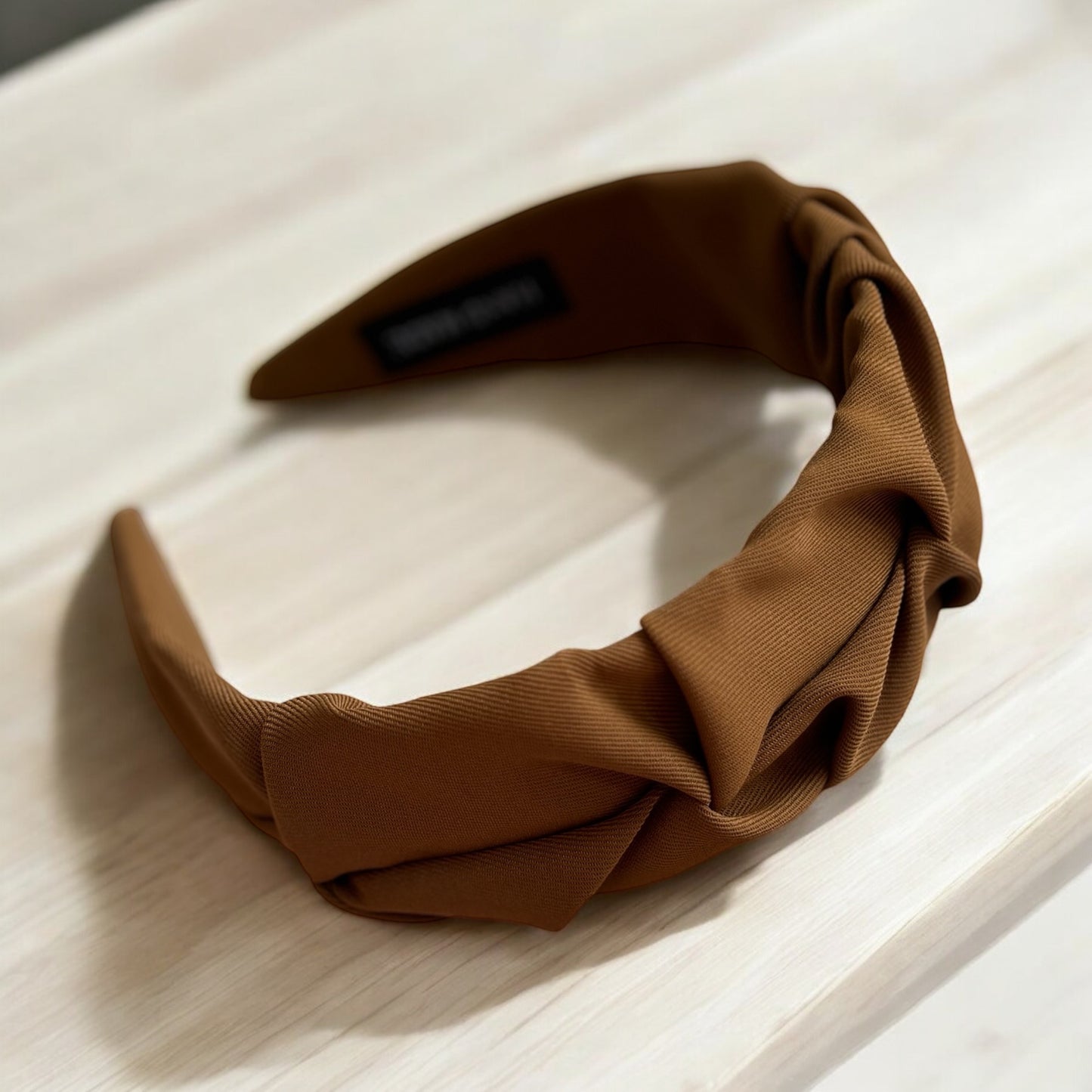 Elegant  Knotted Headband in Coffee Colour