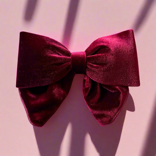 Red Burgundy Velvet Barrette Hair Clip: Sophisticated & Luxurious Hair Accessory