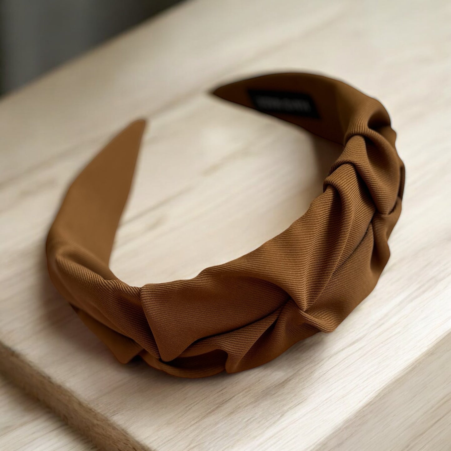 Elegant  Knotted Headband in Coffee Colour