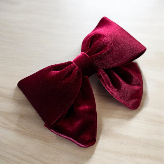 Red Burgundy Velvet Barrette Hair Clip: Sophisticated & Luxurious Hair Accessory