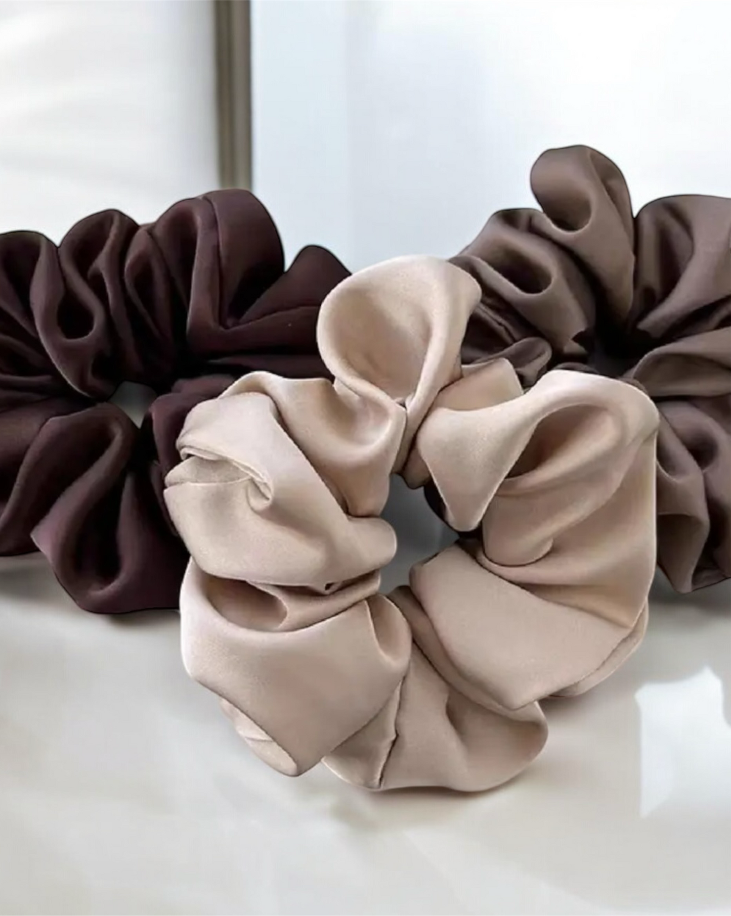 "Everyday Elegance: Simple Elastic Scrunchies - Essential Pack of 3