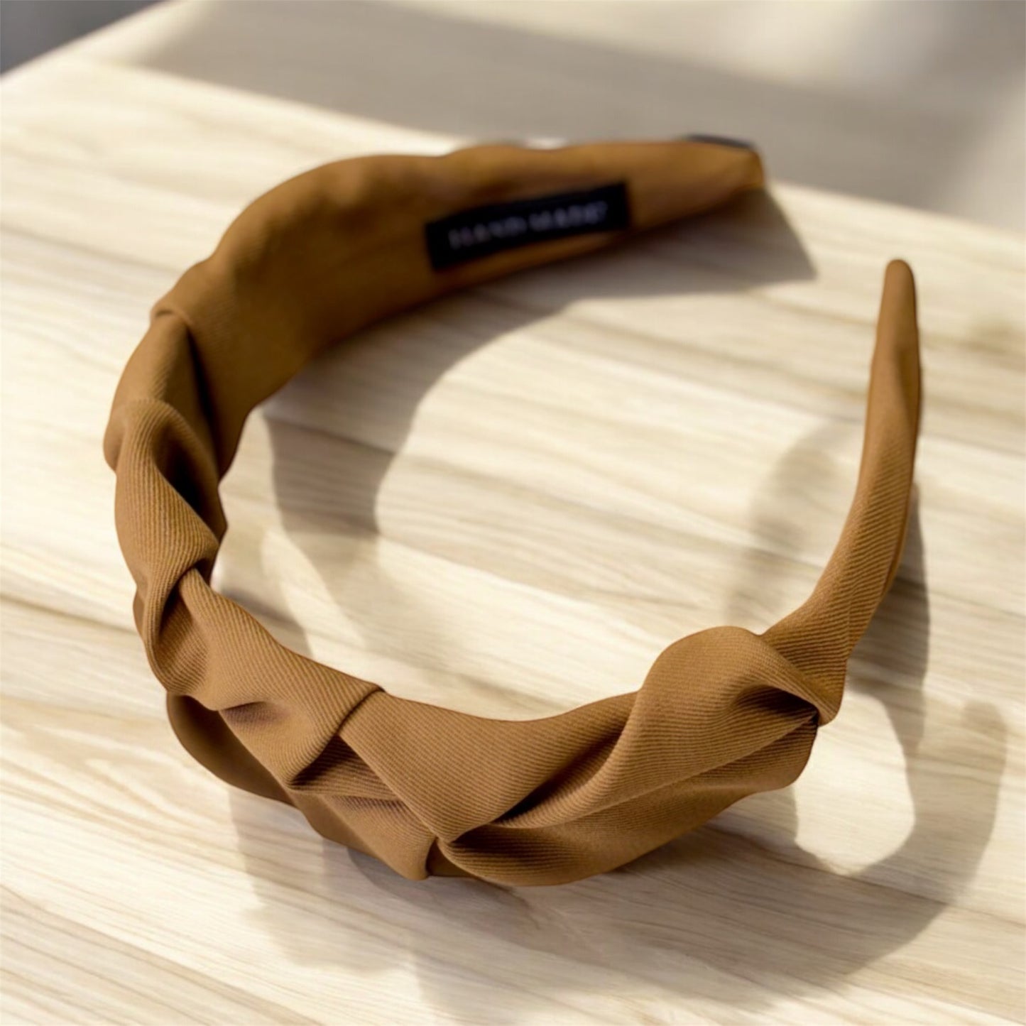 Elegant  Knotted Headband in Coffee Colour