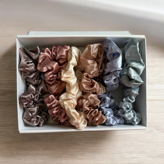 Satin Scrunchies Set: 6 Large & 6 Small Scrunchies for Every Occasion