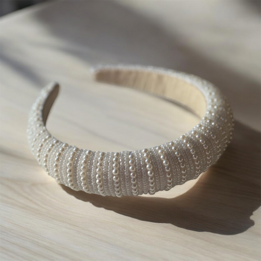 Pearl Radiance: White Pearl Headband for Special Occasions